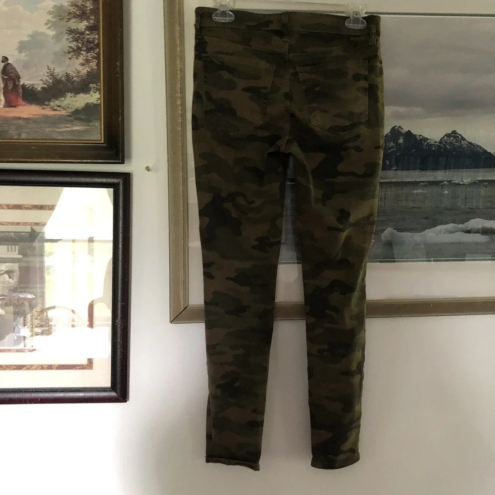 Gap Legging Skimmer Green Camo Army Print Skinny Jeans Sz 0 A924